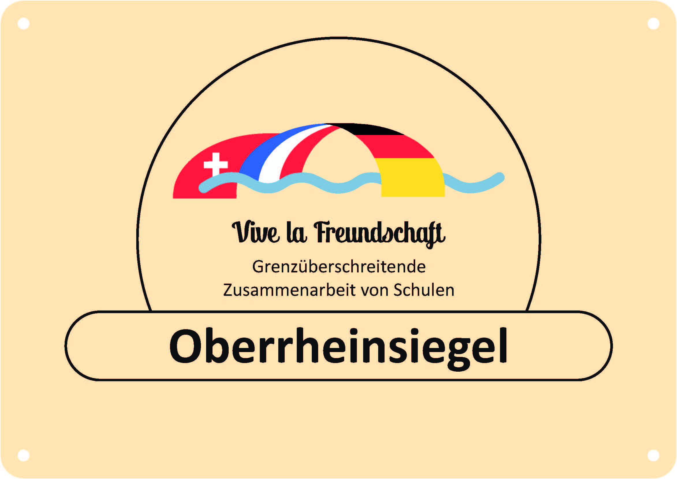 Holzplakette Oberrheinsiegel 2